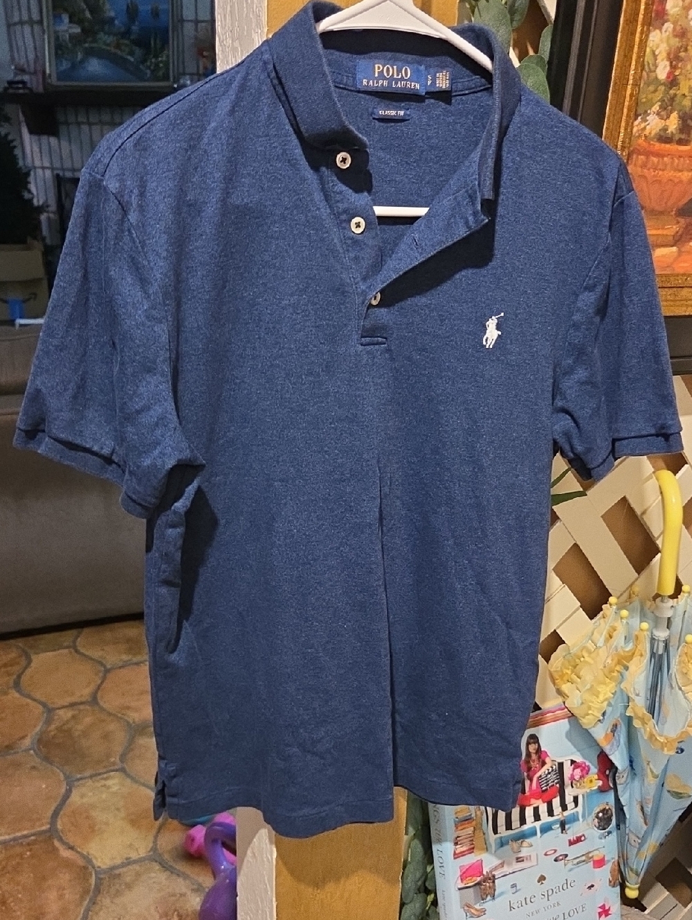 Polo by Ralph Lauren Men’s Blue Polo Shirt with Embroidered Pony